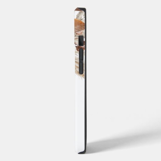 テラコッタエレガント花模様モノグラムイニシャル名 Case-Mate iPhoneケース (裏面 / 左)