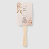 テラコッタエレガント赤面ウォーターカラーアート ハンドファン (正面)