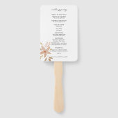 テラコッタエレガント赤面ウォーターカラーアート ハンドファン (裏面)