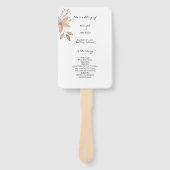 テラコッタエレガント赤面ウォーターカラーアート ハンドファン (正面)