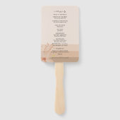 テラコッタエレガント赤面ウォーターカラーアート ハンドファン (裏面)