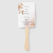 テラコッタエレガント赤面ウォーターカラーアート ハンドファン (正面)