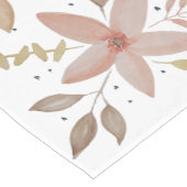 テラコッタエレガント赤面ウォーターカラーフローラ ショートテーブルランナー (コーナー)