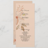 テラコッタエレガント赤面水彩花 プログラム (正面/裏面)