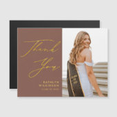 テラコッタエレガント金ゴールドスクリプトGRADありがとう (正面/裏面)