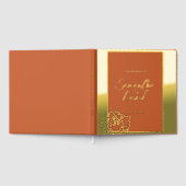 テラコッタエレガント金ゴールド結婚ズフォイルゲストブック ゲストブック (全面)