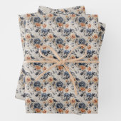 テラコッタエレガント銅はオレンジ色の海軍秋を焼いた ラッピングペーパーシート (インサイチュ)