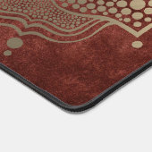 テラコッタエレガント&金ゴールドマンダラ霊気ヨガゼン デスクマット (コーナー)