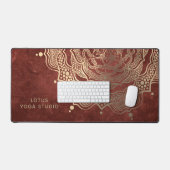 テラコッタエレガント&金ゴールドマンダラ霊気ヨガゼン デスクマット (キーボード&マウス)