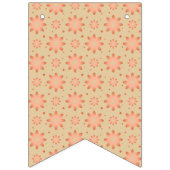 テラコッタオレンジと砂ベージュ繊細なデイジー バンティングフラッグ (第3の旗)