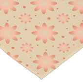 テラコッタオレンジと砂ベージュ繊細なデイジー ロングテーブルランナー (コーナー)