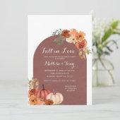 テラコッタオレンジのカボチャが恋に落ちる 招待状 (スタンド正面)