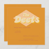 テラコッタオレンジアコモデーションエンクロージャカード 招待状 (正面/裏面)