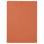 テラコッタオレンジカ無地のラーウォーム&自然デザイン クリップボード (裏面)