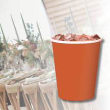 テラコッタオレンジカ無地のラーウォーム&自然デザイン