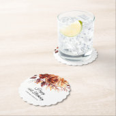 テラコッタオレンジ秋花40歳の誕生日 ペーパーコースター (インサイチュ)