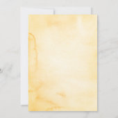 テラコッタオレンジ素朴フローラボホ結婚ズ 招待状 (裏面)