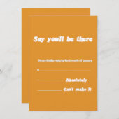 テラコッタオレンジ結婚のエンクロージャカード エンクロージャーカード (正面/裏面)