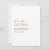 テラコッタオレンジ ミニマル ボーホー ラスト ウェディング 招待状 (裏面)