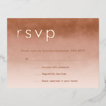 テラコッタオンブル ミニマリスト ボヘミアンフォイル RSVP ローズゴールド