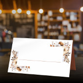 テラコッタオータム秋素朴フローラ結婚ズ プレイスカード