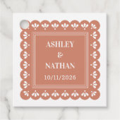 テラコッタオータム結婚式の引き出物ラベル フェイバータグ (正面)