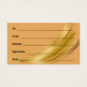 テラコッタオーチャーベージュ金ゴールドギフト券 (裏面)