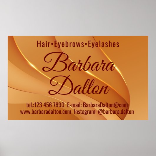 テラコッタオーチャーベージュ金ゴールドポスター ポスター (正面)