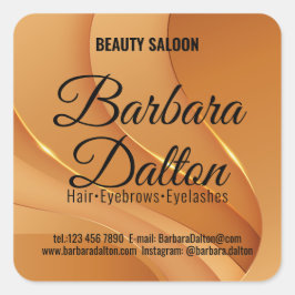 テラコッタオーチャーベージュ金ゴールド スクエアシール