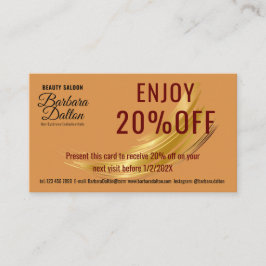 テラコッタオーチャーベージュ金ゴールド。ビジネスアクセサリ 割引カード