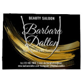 テラコッタオーチャーベージュ金ゴールド ラージペーパーバッグ (裏面)