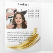 テラコッタオーチャーベージュ金ゴールド 三つ折りカード (内部最初)