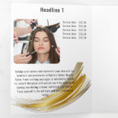 テラコッタオーチャーベージュ金ゴールド 三つ折りカード (内部最初)