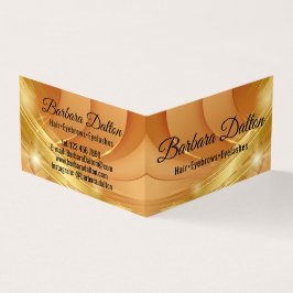 テラコッタオーチャーベージュ金ゴールド 名刺