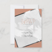 テラコッタカジュアルミニマ結婚リスト写真 出欠カード (正面)