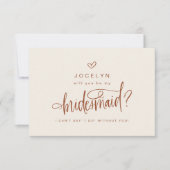 テラコッタカスタムのは私の花嫁のカードになる 出欠カード (正面)