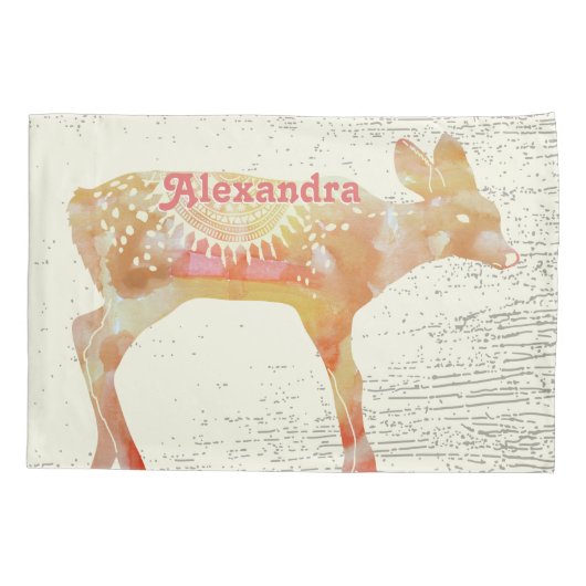 テラコッタカスタムガールルームファウンディアウッドグレイン 枕カバー (裏面)