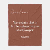 テラコッタカスタム文字聖なる書物、 経典クリスチャン名 フリースブランケット (正面)