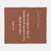 テラコッタカスタム文字聖なる書物、 経典クリスチャン名 フリースブランケット (正面(横))