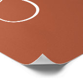 テラコッタカップルのシャワー歓迎サイン ポスター (角)