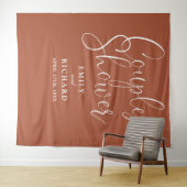 テラコッタカップルウェディングシャワーフォトバックグラウンド タペストリー (インサイチュ(横))