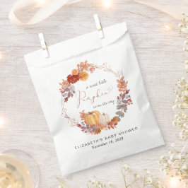 テラコッタカボチャ秋の赤ちゃんシャワー フェイバーバッグ