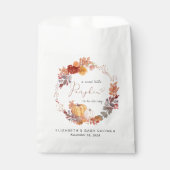 テラコッタカボチャ秋の赤ちゃんシャワー フェイバーバッグ (正面)