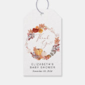 テラコッタカボチャ赤ちゃんシャワーありがとう ギフトタグ (裏面)