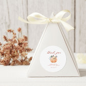 テラコッタカボチャ赤ちゃんシャワーありがとう ラウンドシール