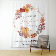 テラコッタカボチャ赤ちゃんシャワー写真の背景