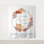 テラコッタカボチャ赤ちゃんシャワー写真の背景 タペストリー (正面)