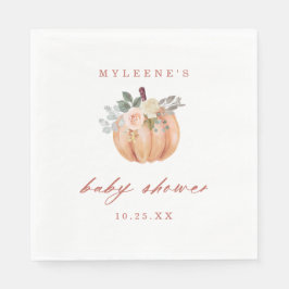 テラコッタカボチャ赤ちゃんシャワー スタンダードランチョンナプキン