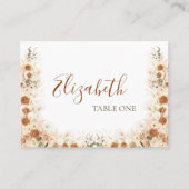 テラコッタカラリリ結婚ス | ボホウォーターの色 プレイスカード (正面)