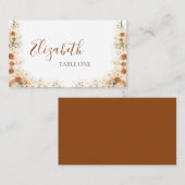 テラコッタカラリリ結婚ス | ボホウォーターの色 プレイスカード (正面/裏面)